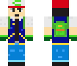 pokemon kanto ash katchum with backpack