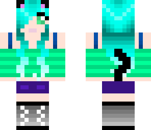 green cat girl