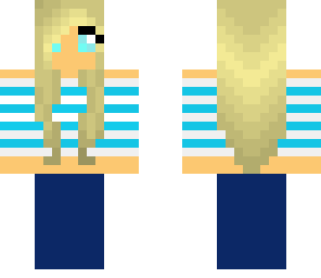 bule stripped girl