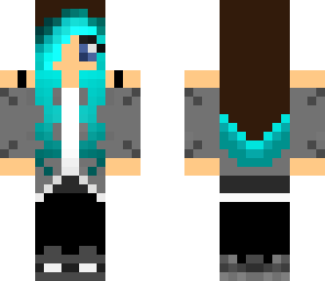 blue haired girl