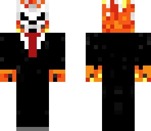 fire demon in a suit