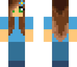 girl with blue clothes