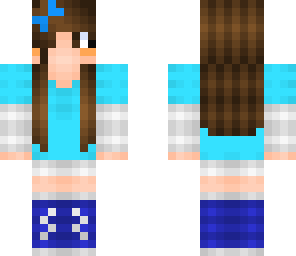 blue and white school girl -kid