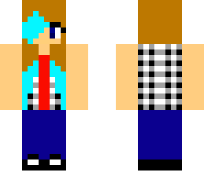 hispter tomboy with blue dip dye