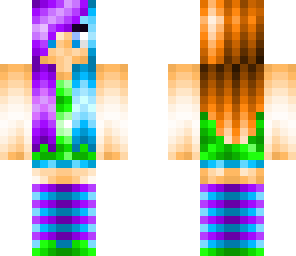 green purple and blue -kid