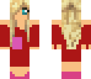 girl in red dress with pink lemonade stain