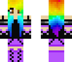 rainbow hair gamer girl