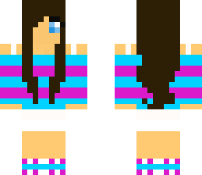 updated version of hot pink and turquoise girl