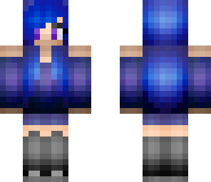 blue girl enhanced