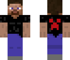 steve with black creeper shirt