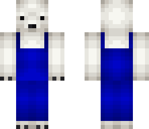 polar bear in overalls