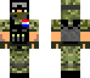 soldaat met nederlandse vlag