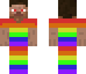 the rainbow minecraft skin