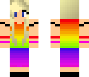blonde rainbow girl