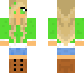 blonde green girl