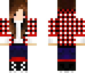 liz plaid hoodie -red- lt