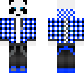 plaid panda blue
