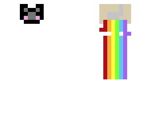 nyan cat sitting on a rainbow
