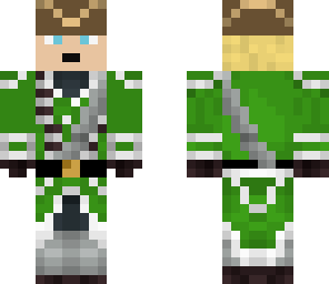 blonde green coat