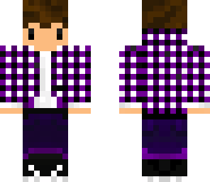 tag plaid hoodie -purple- lt edit 1
