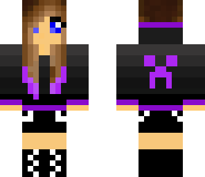 cute purple creeper girl