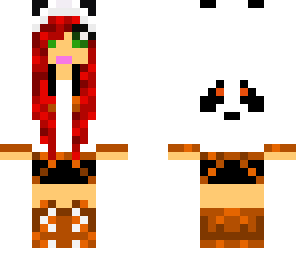 cute redhead panda girl