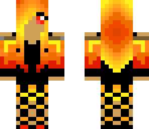 flaming girl