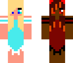 double sided angel girl and devil girl