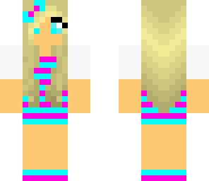 blue and pink girl