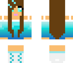 blue girl with headphones