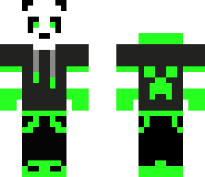 green panda hoodie