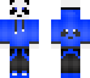blue hoodie panda