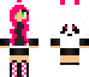 cute pink panda girl