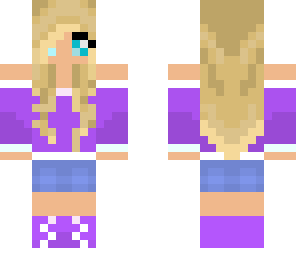 purple blonde girl