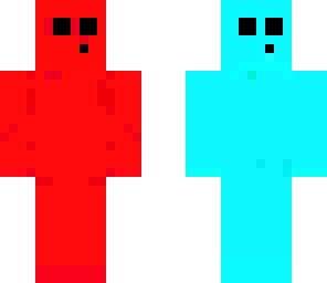 minecraft skin red and blue