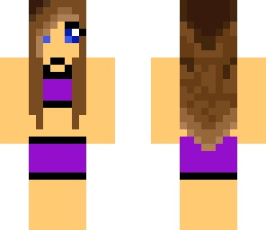 purple and black bathing suit