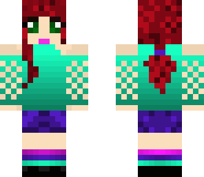 teal purple girl