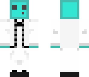 blue slime in a white tuxedo