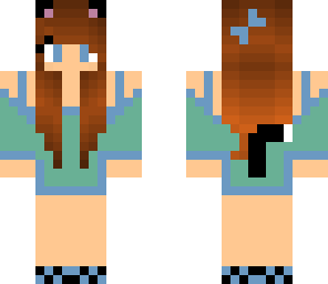 blue cat girl