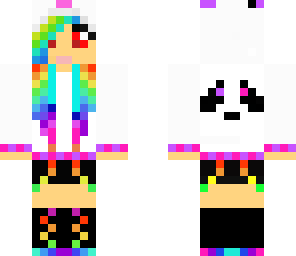 rainbow panda girl edited