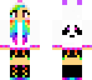 reedited rainbow girl panda