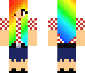 rainbow girl with ranch clothes
