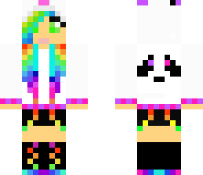 green eyes rainbow panda