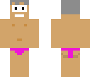 embarrassed old guy in a speedo