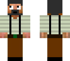 old man crazy with face on head