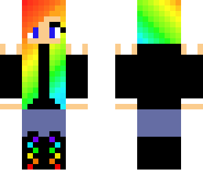 rainbow haired girl