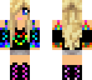 rainbow headphone girl