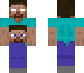 herobrine with steve on his shirt