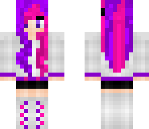 cute girl pink and purple