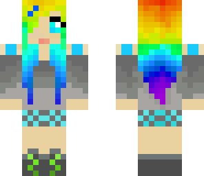 rainbow hair girl